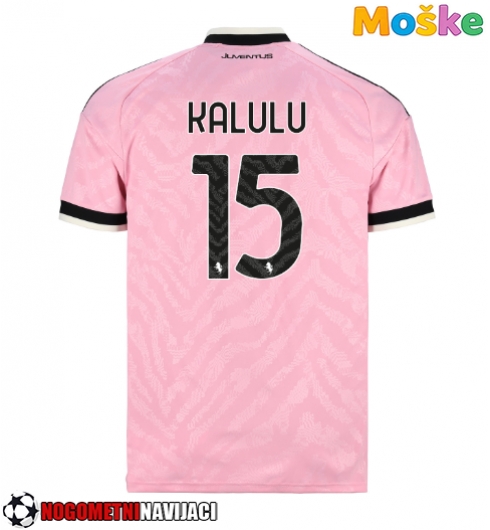 Moške Nogometnih dresov Juventus Pierre Kalulu #15 Gostujoči 2026-27 Kratki rokavi Moške Nogometnih dresov Juventus Pierre Kalulu #15 Gostujoči 2026-27 Kratki rokavi
